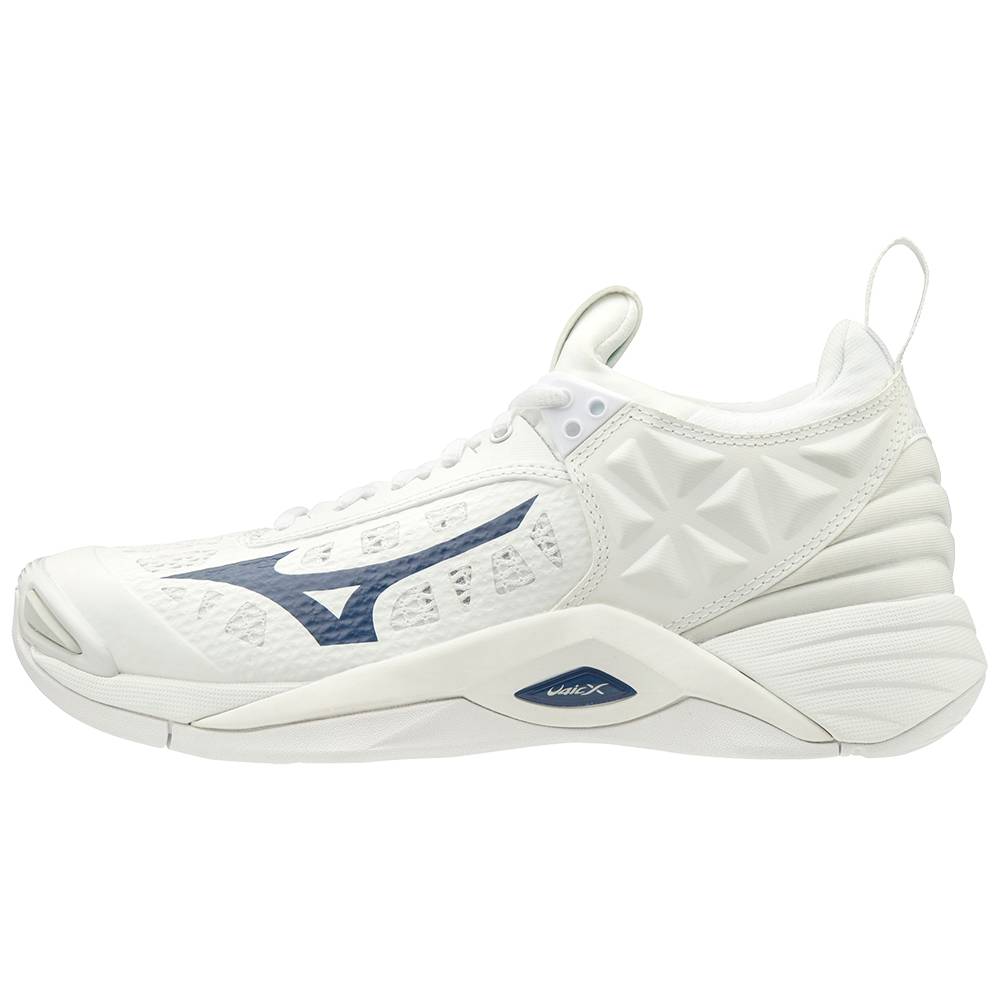 Scarpe Pallavolo Mizuno Wave Momentum Donna - Bianche/Blu Marino - 14396-QMWC